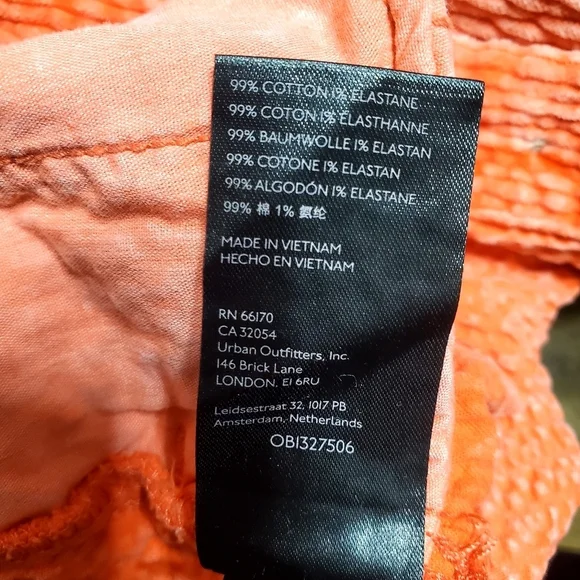 Urban Outfitters BDG Shacket Women's Orange size M Boho Colorful - Picture 9 of 16